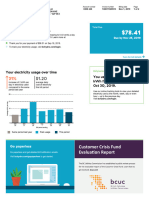 Your Bill Highlights: Your Electricity Usage Over Time You Used A Total of 649 KWH From Aug 30, 2019 To Oct 30, 2019