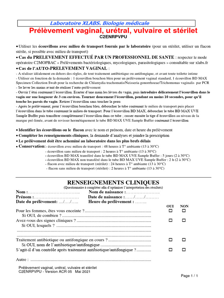Résultats des prélèvements génitaux | PDF | Immunologie | Médecine clinique