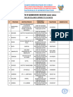 Centres Dexamen Epreuve Ecrite Session 2023 2024