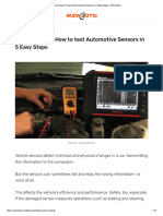 Faulty Sensor - How To Test Automotive Sensors in 5 Easy Steps - MZW Motor