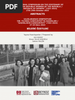 100 Yil Sempozyumu Ozet - Son | PDF