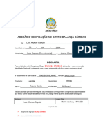 Adesão E Verificação No Grupo Balança Câmbias