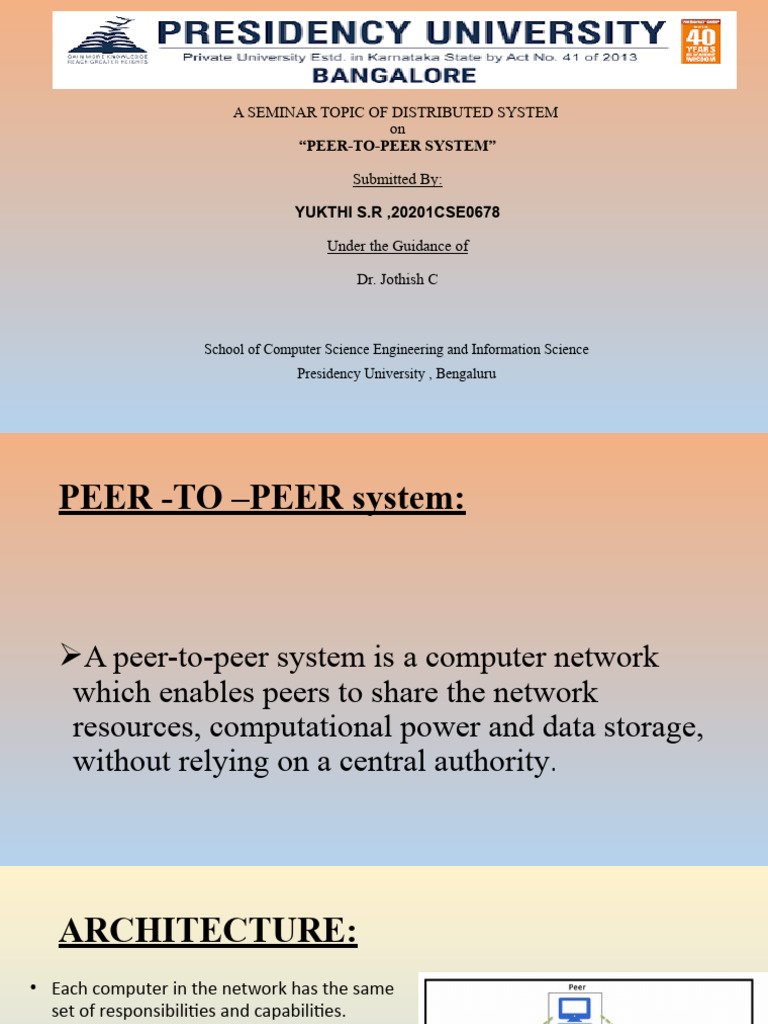 Peer-To-Peer System | PDF