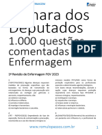 1000 Questões de Enfermagem para Câmara Dos Deputados (FGV)