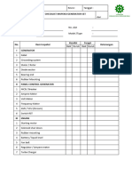 Form Check List Inspeksi Generator Set Hci
