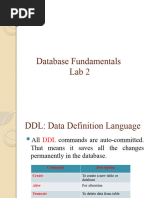 Database Fundamentals Lab2