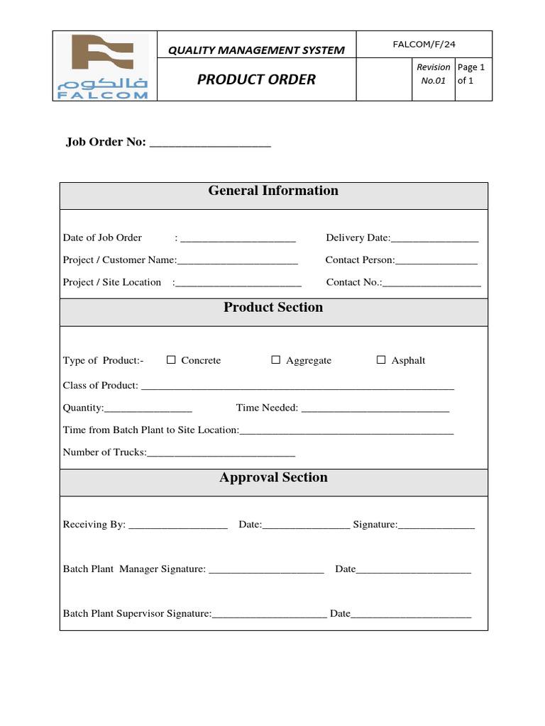 Job Order | PDF