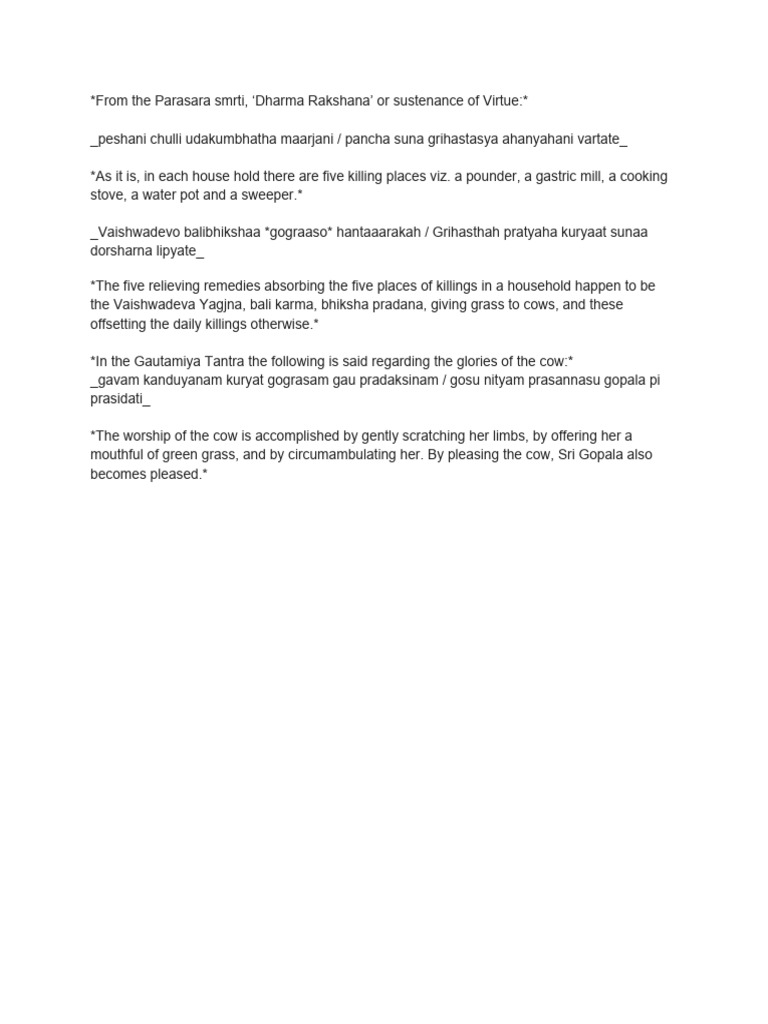 Quotes About Cow Feeding and Protection PDF