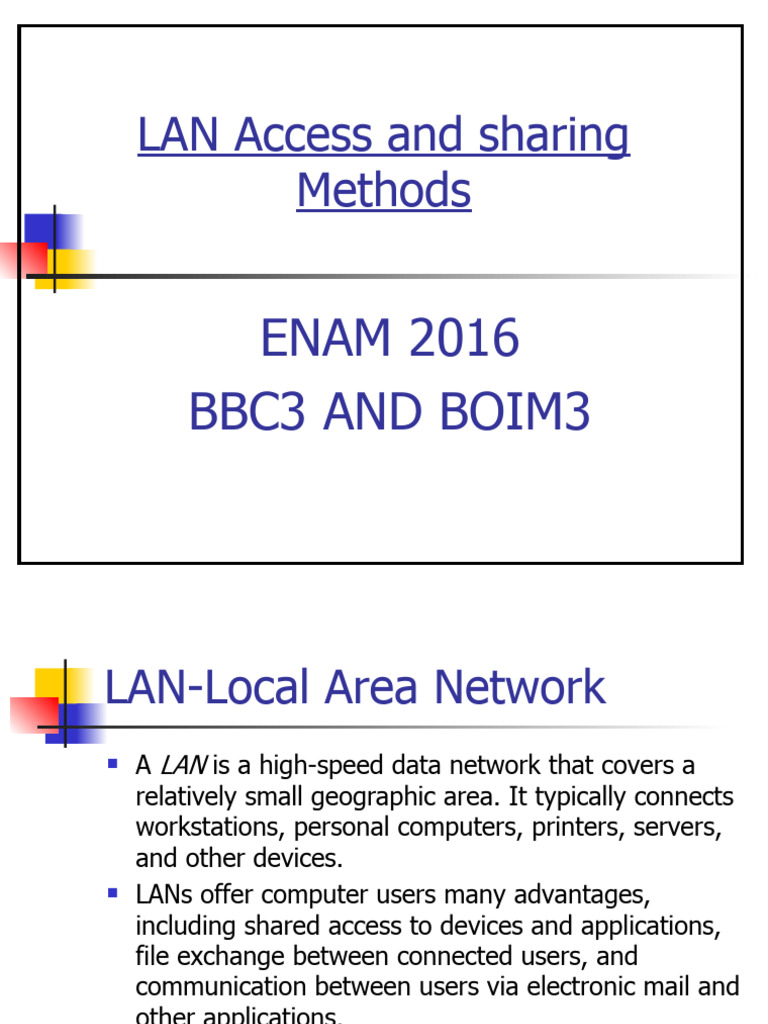 LAN Access and Transmission Methods | PDF | Computer Network | Ethernet