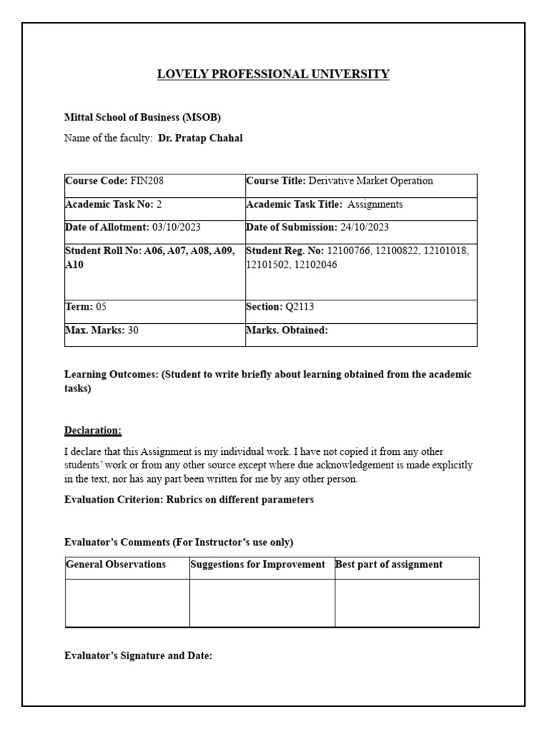 Fin208 Ca2 | PDF | Derivative (Finance) | Futures Contract