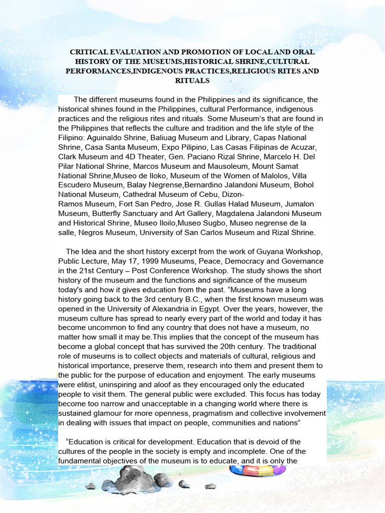 Promoting Philippine Local History and Culture | PDF | Philippines