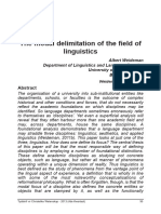 Artigo - The Modal Delimitation of The Field of Linguistics - Albert Weideman