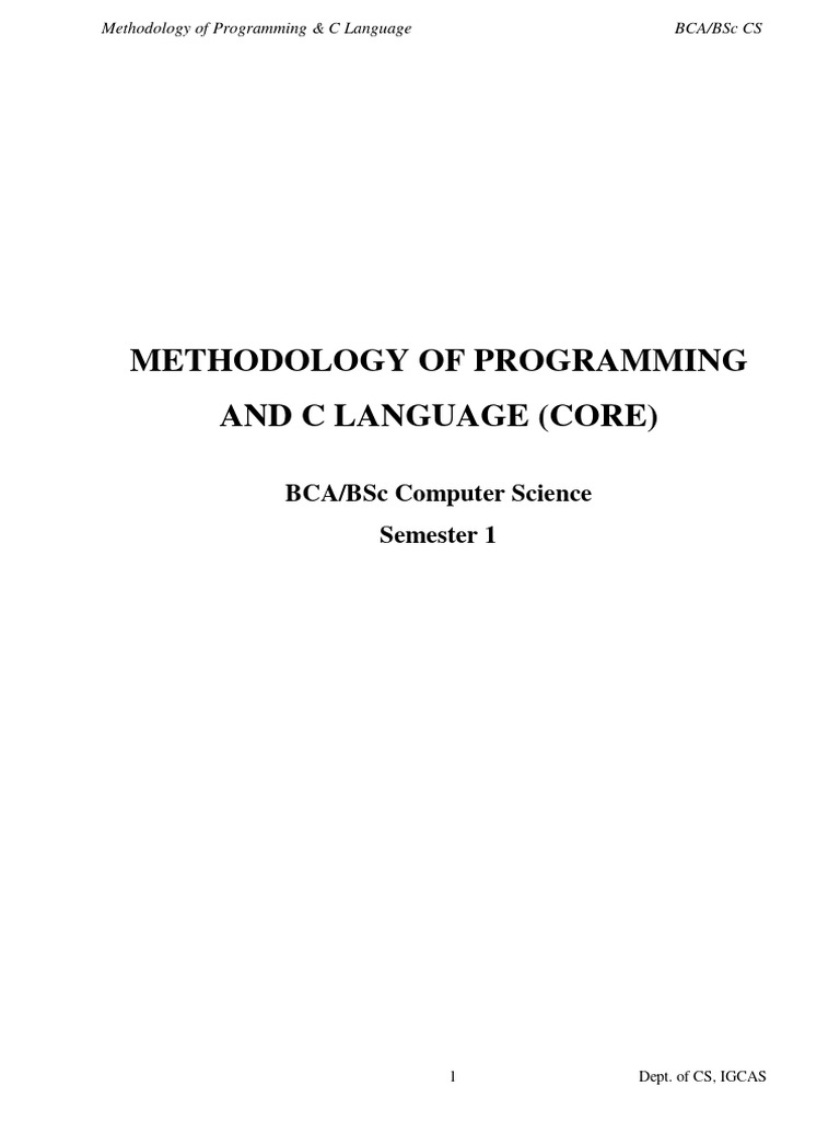 C Notes | PDF | Assembly Language | Computer Program