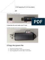 Instruction FOR Upgrading FS-114 Linux System