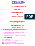 Chapitre 5 Bilan Matière Bilans Energies C I R2mv-Acq