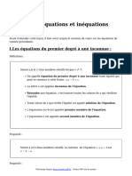 Les Equations Et Inequations Cours de Maths en 3eme 1102