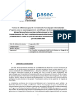 TDR Appui Expertise Internationale Renovation Test Primaire PASEC2024 FINAL