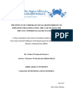 The Effects of Corporate Social Responsibility On Employee Job Satisfaction: The Case of Selected Private Commercial Banks in Ethiopia