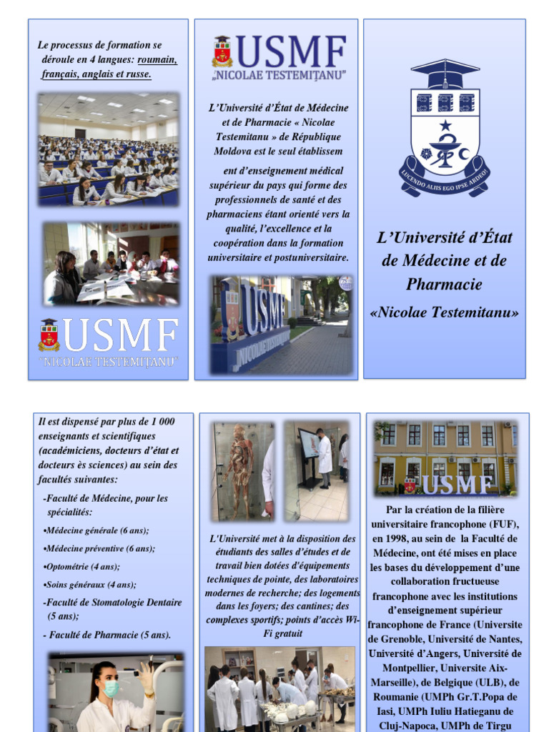 Pliant Usmf | PDF | Université | Enseignement médical