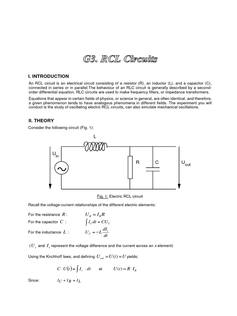 G3 RLC Circuits | PDF | Electrical Network | Resonance