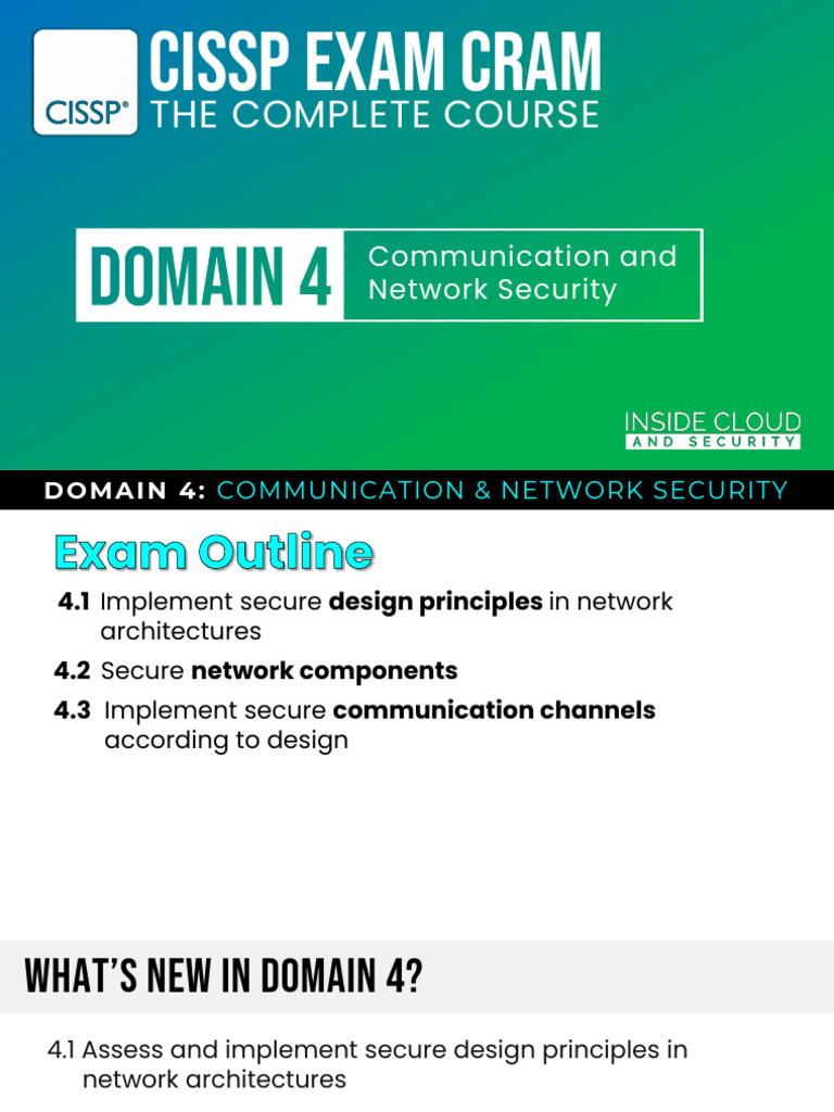 CISSP-2022 Exam Cram Domain 4 | PDF | Computer Network | Denial Of ...