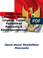 I. Pengertian, Landasan, Ruang Lingkup, Tujuan Pendidikan Pancasila & Kewarganegaraan