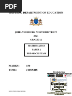 2021 Grade 12 Math Mock Trial Exam Paper 2 GP