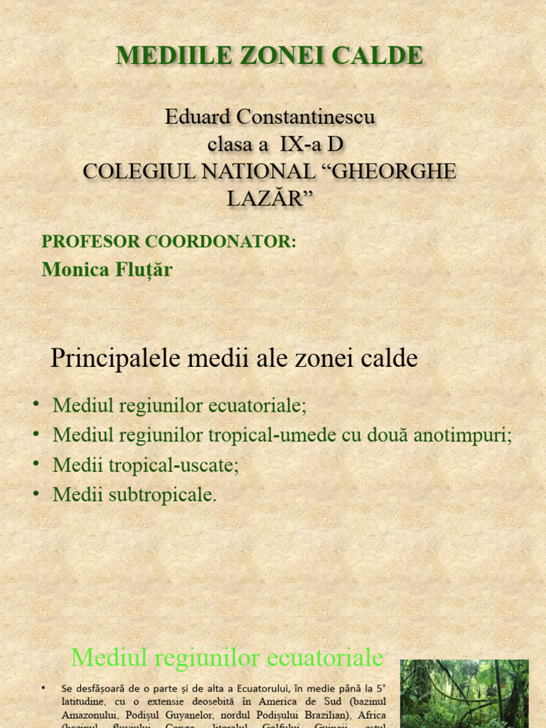 Mediile Zonei Calde | PDF