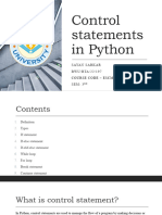 Control Statements Python