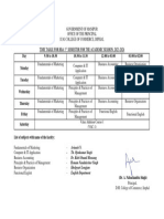 1st Sem Time Table