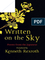 Written On The Sky Poems From The Japanese - Rexroth Kenneth Weinberger Eliot
