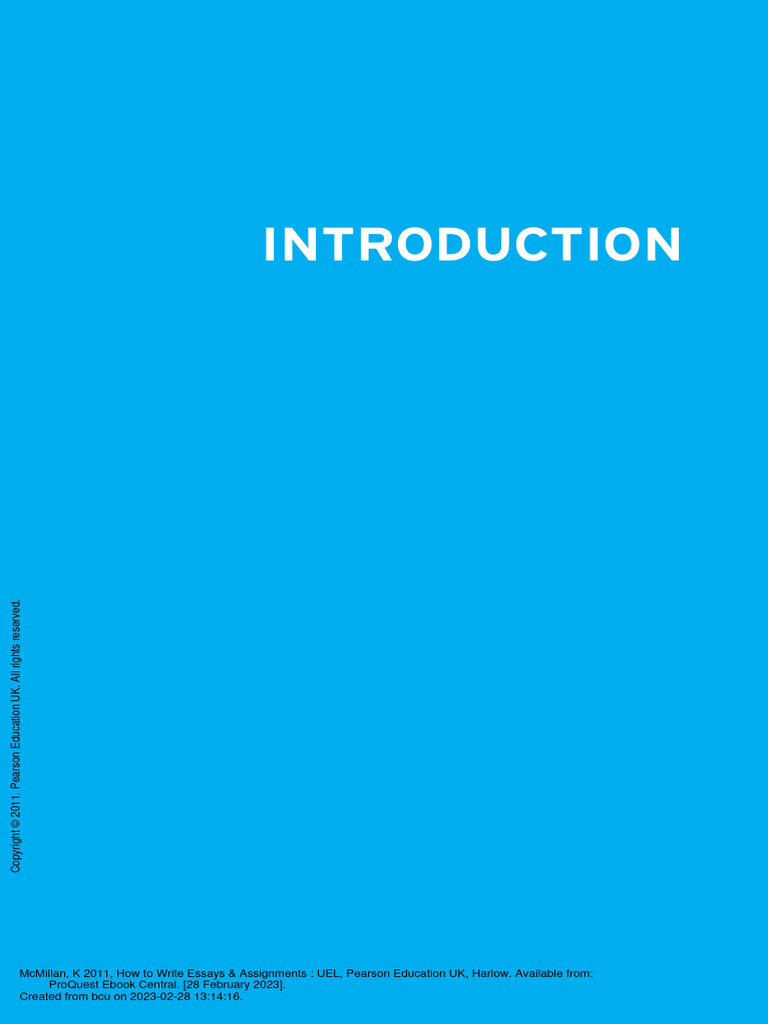 How To Write Essays & Assignments UEL - (Introduction) | PDF | Thought ...