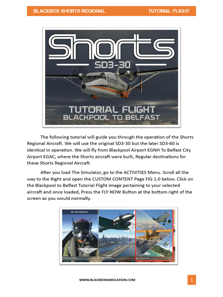 Shorts Regional Aircraft Tutorial | PDF | Transponder (Aeronautics ...