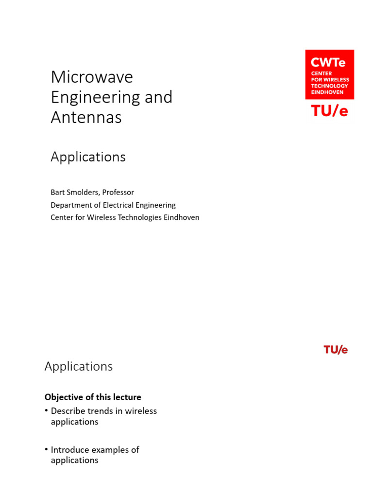 Microwave Enginnering and Antennas | PDF | Wireless | Wireless Network
