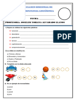Examen Bimestral Competencia Lingüística 5°