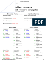 Italian Verb 'Cuocere' Conjugated