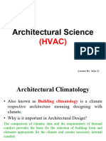 Architectural Science (HVAC) Lecture 1