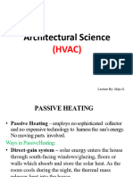 Architectural Science (HVAC) Lecture 3