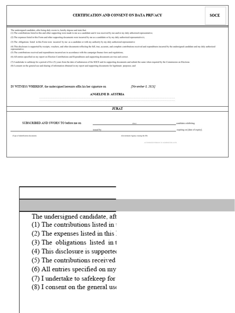Soce Form 3 PDF Campaign Finance In The United States Public Law