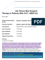 Best Endovascular Versus Best Surgical Therapy in Patients With CLTI - American College of Cardiology