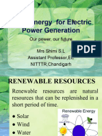 Solar Energy Application For Electric Power Generation