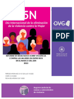 Informe de Resultados Sobre Violencia Contra Las Mujeres en Entre Ríos