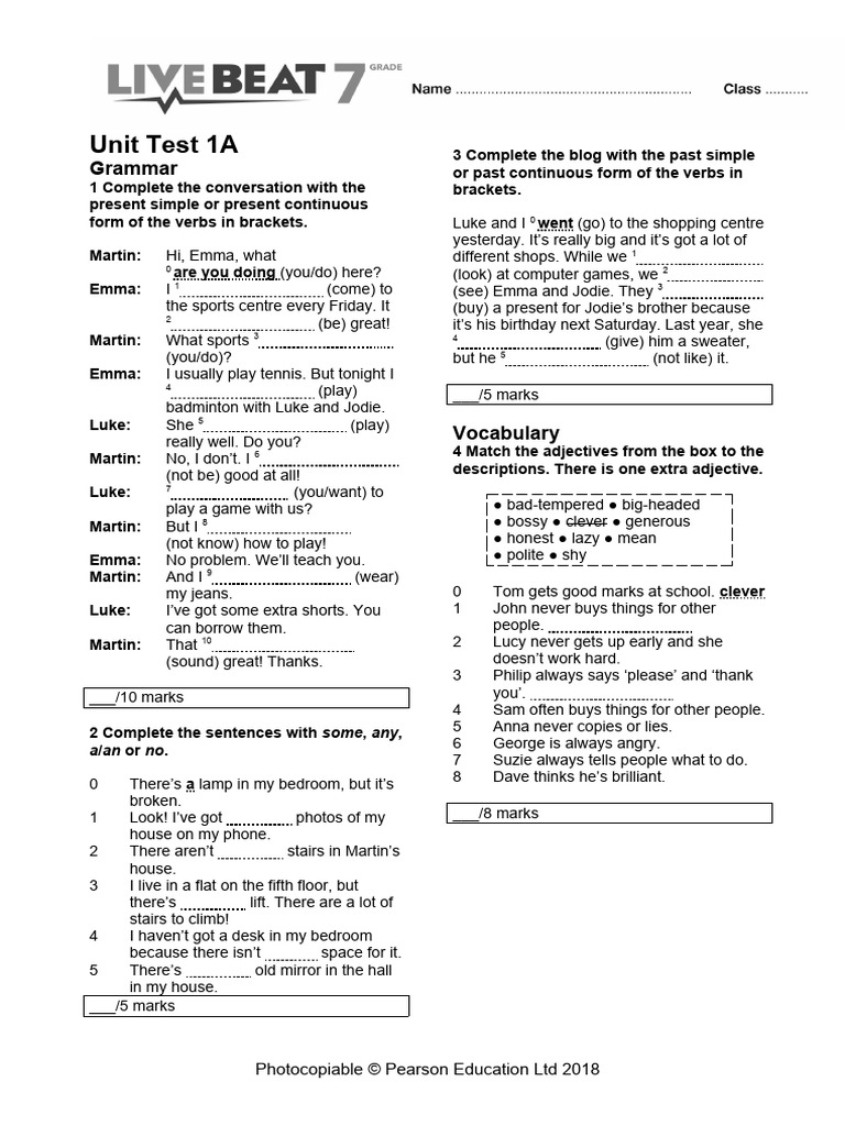 LB7 Unit Test 1A PDF