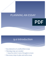 Planning An Essay