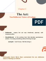 Chapter 2 The Act - Non Deliberate Nature of Feelings
