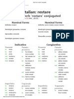 Italian Verb 'Restare' Conjugated