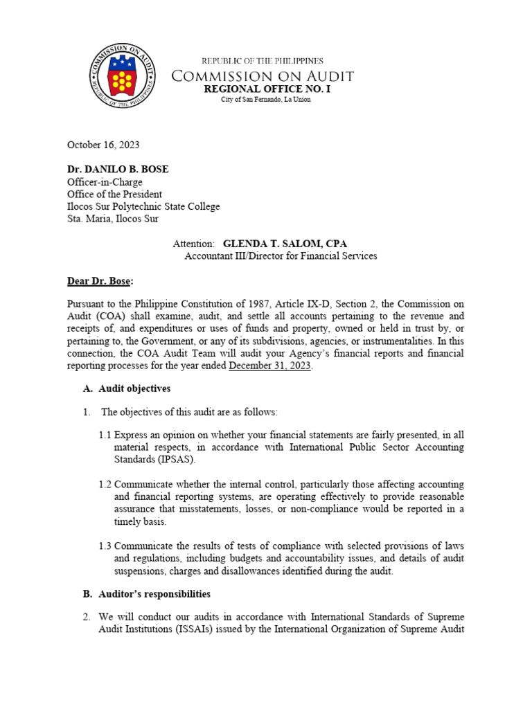 Appendix-1.2 - Engagement-Letter-ISPSC (Sta. Maria Campus) | PDF ...