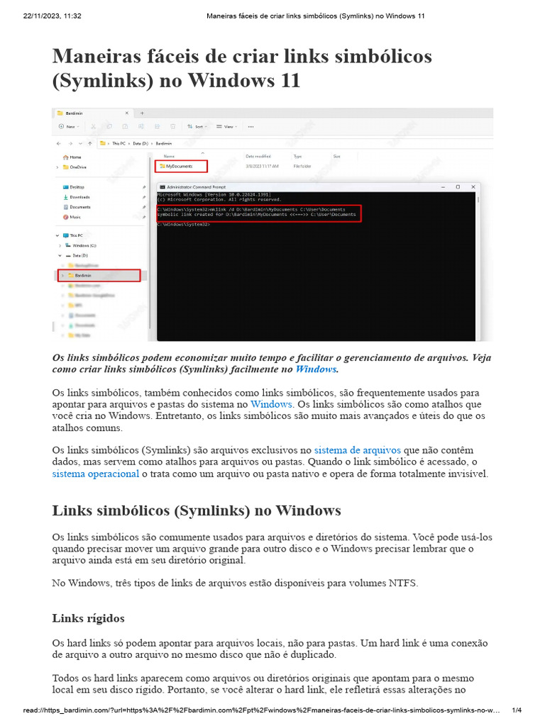 Maneiras Fáceis de Criar Links Simbólicos (Symlinks) No Windows 11