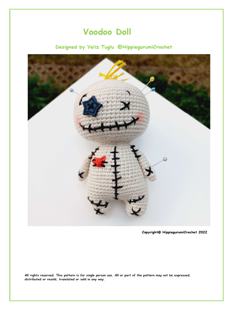 Voodoo Doll Crochet PDF Crochet Decorative Arts