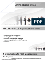Selling Skills-Responding Effectively To Risk